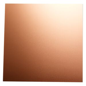 Sheet, anodized aluminum, copper, 5-3/4 x 5-3/4 inch square, 26 gauge. Sold individually.
