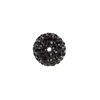 Bead, glass rhinestone / epoxy / resin, black, 14mm round. Sold individually. image number 1