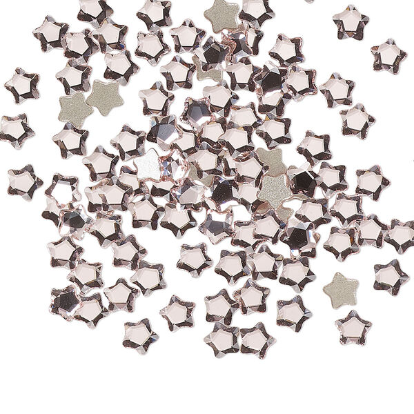 Flat back 720pk light rose foil back, Swarovski® 4mm star flower 2754 image number 0