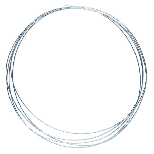 Wire, anodized niobium, light blue, half-hard, round, 22 gauge. Sold pkg of 5 feet. image number 0