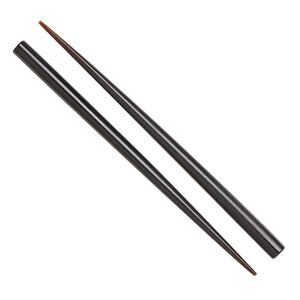 Hair stick, horn (dyed), black, 6 inches, end-drilled. Sold per pkg of 2.