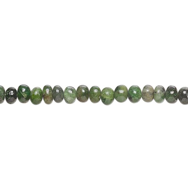 Emerald 1pkg1, hand-cut rondelle bead 15 inch 4x2mm-5x3mm image number 0