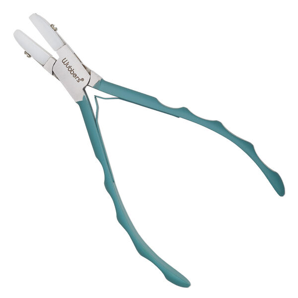 Pliers, Wubbers® ProLine, flat-nose, steel / rubber / nylon, turquoise green, 5.75 inches. image number 0