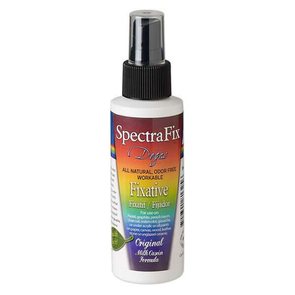Fixative, SpectraFix™, casein, pkg/4-ounce bottle, clear. image number 0
