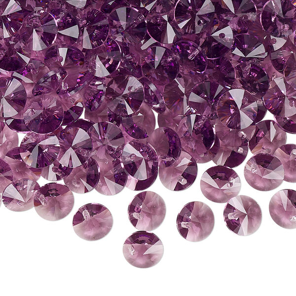 Drop 12pk iris, Crystal Passions® 6mm pendant mini disk 6428 image number 1