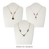 Multi-gemstone / glass / "pewter" (zinc-based alloy) 1pkg3, silver finish / antique gold finish mixed shape necklace 17 inch / lobster claw clasp mix 20mm-40x30mm image number 3
