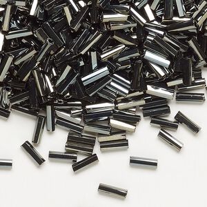 Bugle bead, Dyna-Mites™, glass, opaque iris gold, #3 hex 2-cut. Sold per 35-gram pkg.