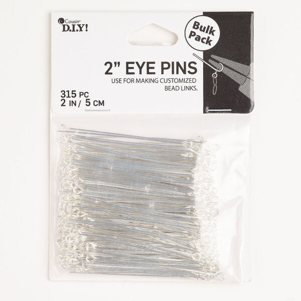 Eye pin steel 315pk 2 inch 22 gauge, silver finish image number 0
