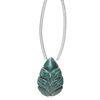 Malachite 1pkg1, hand-cut top-drilled carved leaf bead natural 18x12mm image number 0