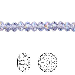 Bead 144pk tanzanite shimmer, Crystal Passions® 6x4mm rondelle 5040