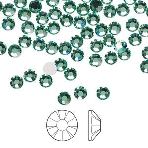 Flat back 1440pk Caribbean Sea foil back, Preciosa MAXIMA Czech crystal rhinestone 3.8-4mm chaton rose round SS16