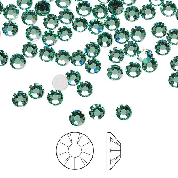 Flat back 1440pk Caribbean Sea foil back, Preciosa MAXIMA Czech crystal rhinestone 3.8-4mm chaton rose round SS16 image number 0