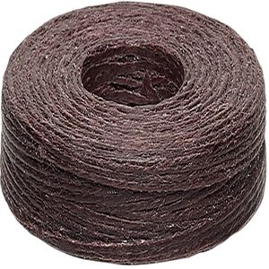 Cord, 4-ply waxed linen, brown (dyed), 0.5-0.8mm, 40-pound test. Sold per 50-yard spool.