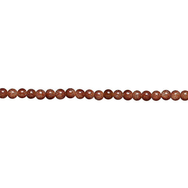 Bead, brown goldstone (glass) (man-made), 2mm round. Sold per 15-1/2" to 16" strand. image number 0