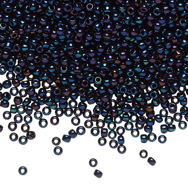 Seed bead, TOHO BEADS®, glass, pkg/7.5g, #11 round, opaque metallic Nebula (TR-11-82). image number 0