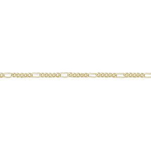 Chain 1pkg1 14Kt gold-filled figaro, 1.5mm flat, Gossamer™ 5 foot unfinished