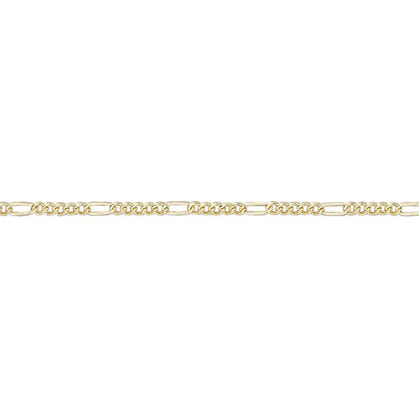 Chain 1pkg1 14Kt gold-filled figaro, 1.5mm flat, Gossamer™ 5 foot unfinished image number 0