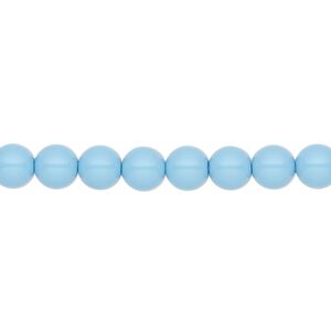 Pearl 200pk aqua blue, Preciosa Czech crystal 6mm round