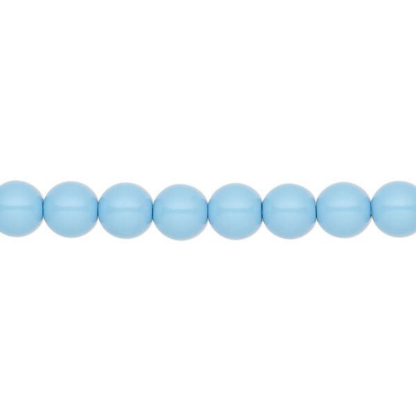Pearl 200pk aqua blue, Preciosa Czech crystal 6mm round image number 0