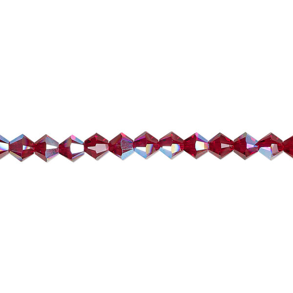 Bead 1440pk Siam shimmer, Swarovski® 4mm XILION bicone 5328 image number 0