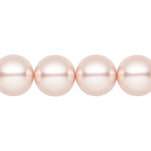 Pearl 10pk rosaline, Preciosa Czech crystal 12mm round