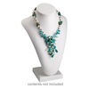 Display, necklace, leatherette, white. 13-1/2 x 9 x 6 inch pedestal. Sold individually. image number 2