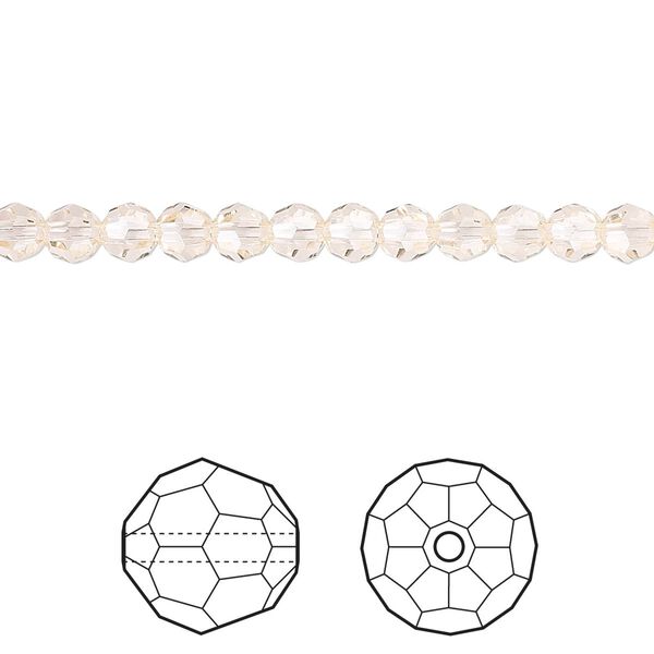 Bead 12pk silk, Crystal Passions® 4mm round 5000 image number 0