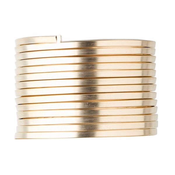 Wire, 12Kt gold-filled, half-hard, square, 14 gauge. Sold per pkg of 5 feet. image number 0