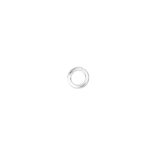 Jump ring, silver-plated brass, 6mm round square wire, 4mm inside diameter, 18 gauge. Sold per pkg of 50. image number 0