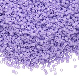 Seed bead, Delica®, glass, pkg/250g, #11 round, Duracoat® opaque outside dyed wisteria (DB-2138).