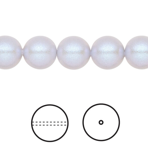 Pearl 100pk iridescent dreamy blue, Swarovski® 10mm round 5810 image number 0