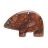 Red sesame jasper 1pkg1, half-drilled Zuni-style bear focal natural, 34x25mm-38x29mm image number 0