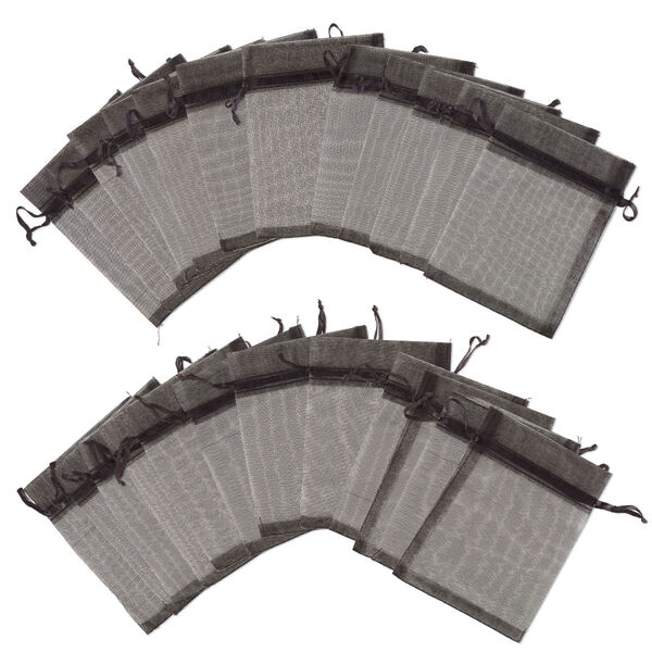 Pouch, chiffon, black, 3-1/2x3 inches. Sold per pkg of 24. image number 0