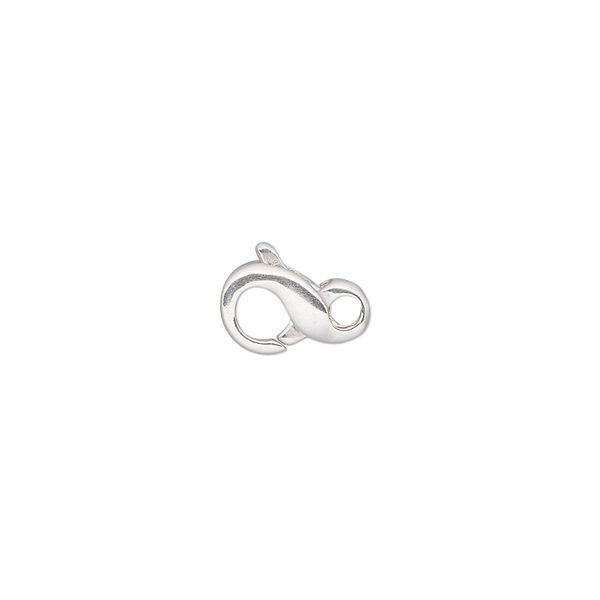 Clasp, lobster claw, sterling silver, 11x7mm infinity. Sold individually. image number 0