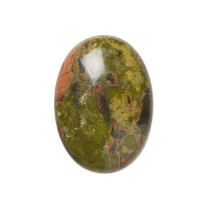 Unakite 1pkg2, calibrated oval cab natural 25x18mm
