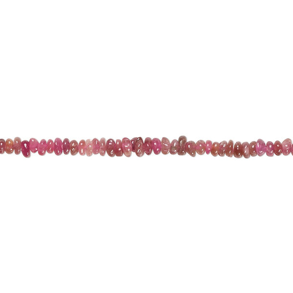 Bead, pink tourmaline (dyed), medium to dark, 2x1mm-3x2mm hand-cut rondelle with 0.4-0.6mm hole, C+ grade, Mohs hardness 7 to 7-1/2. Sold per 12-inch strand. image number 0