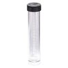 Vial, acrylic, clear and black, 4 x 3/4 inches with twist-off cap. Sold per pkg of 6. image number 2