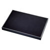 Display tray, earring, leatherette and velveteen, black, 13-3/4 x 1-1/4 x 9-1/2 inches with insert, holds up to 99 pairs. Sold individually. image number 0