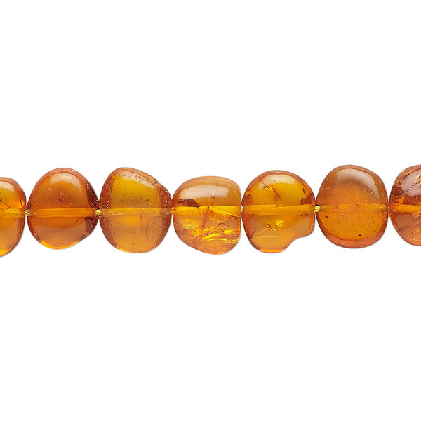 Baltic amber 1pkg1, tumbled pebble bead B grade, 15.5-16 inch medium image number 0