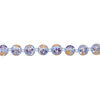 Bead, glass 1pkg8, multicolored, 14mm round with hand-painted flower. image number 1