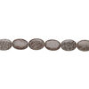 Brown snowflake jasper 1pkg1, puffed oval bead natural, 15 inch 31x22mm-32x23mm image number 1