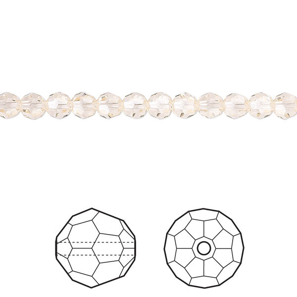 Bead 12pk silk, Crystal Passions® 4mm round 5000 image number 0
