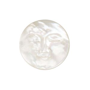 Cabochon, mother-of-pearl shell (bleached), pkg/1, 24-26mm round moon face.