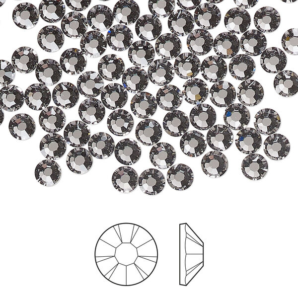Flat back 1pkg144, lilac ash foil back Preciosa MAXIMA Czech crystal rhinestone 3.8-4mm chaton rose round SS16 image number 0
