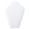 Display, necklace, leatherette and VELCRO&reg;, white, 6-5/8 x 5 x 2-3/4 inches with adjustable back tab. Sold individually. image number 0