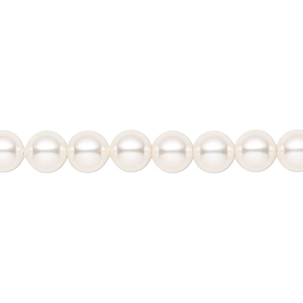 Pearl 50pk white, Crystal Passions® 6mm round 5810 image number 0