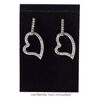Earring card, flocked plastic, opaque black, 3x2-inch rectangle. Sold per pkg of 25. image number 1