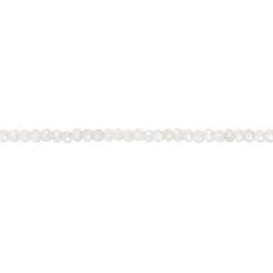 Zircon 1pkg1, hand-cut faceted round bead natural white 15.5-16 inch 2mm