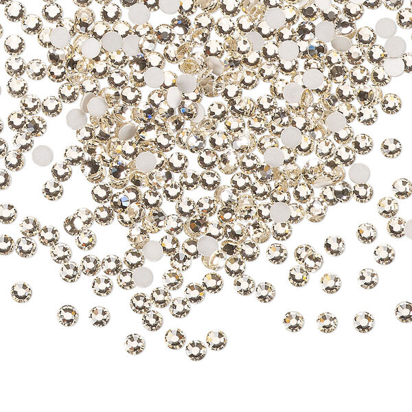 Flat back 1440pk gold quartz foil back, Preciosa MAXIMA Czech crystal rhinestone 2.1-2.3mm chaton rose round SS7 image number 0
