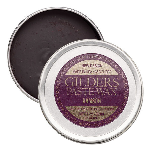 Wax paste, Gilders Paste®, pkg/1-ounce tin, damson. image number 0